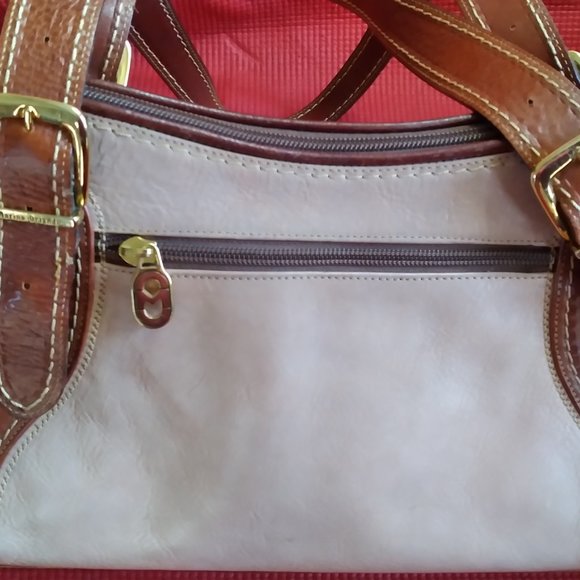 MARINO ORLANDI Italian Leather shoulder bag Pale Plum & Brown - Picture 12 of 12